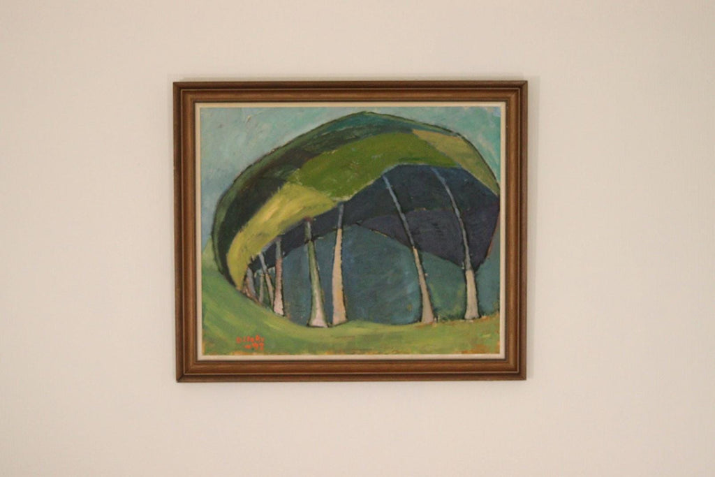 Original Swedish Oil on Panel – Trees