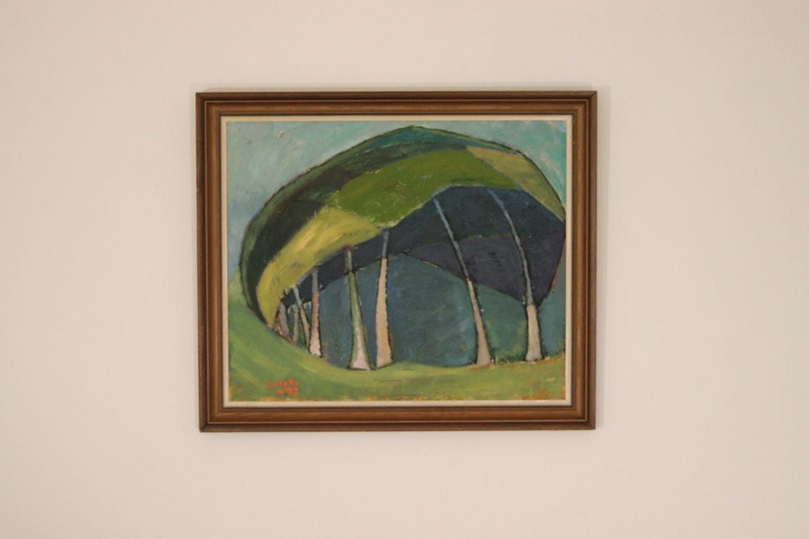 Original Swedish Oil on Panel – Trees
