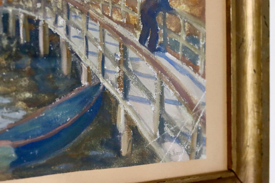 Original Swedish Watercolour "Bridge"
