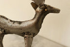 Pair of Swedish Pewter/Metal Reindeer Sculpture
