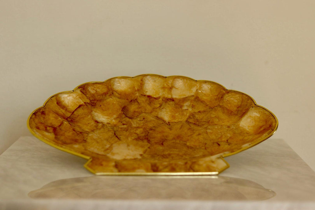 Vintage Scallop Capiz Shell Plate