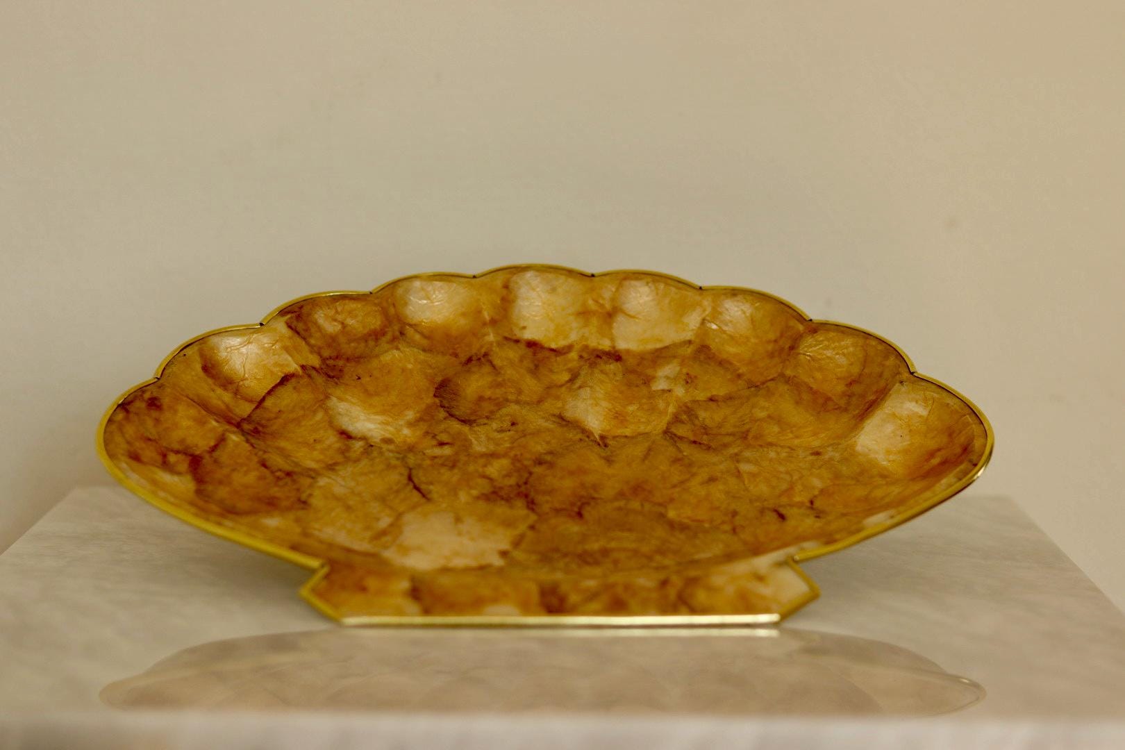 Vintage Scallop Capiz Shell Plate