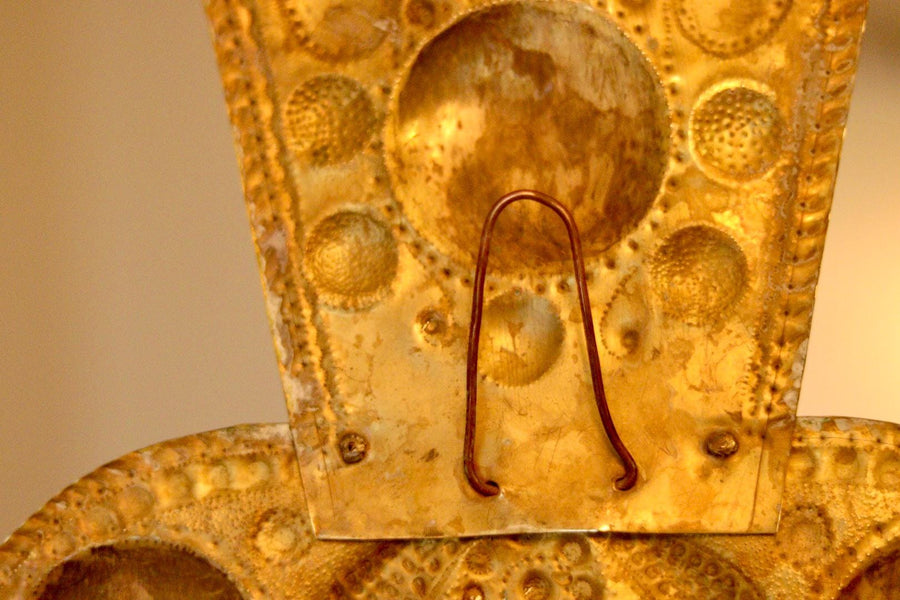 Large Mid Century Swedish Brass Sconce