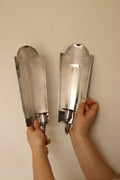 Pair of Mid Century Swedish Pewter Sconces by Svenskt Tenn