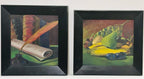 Swedish Mid-Century Oil On Panel Paintings "Pair of Still Life Panels"