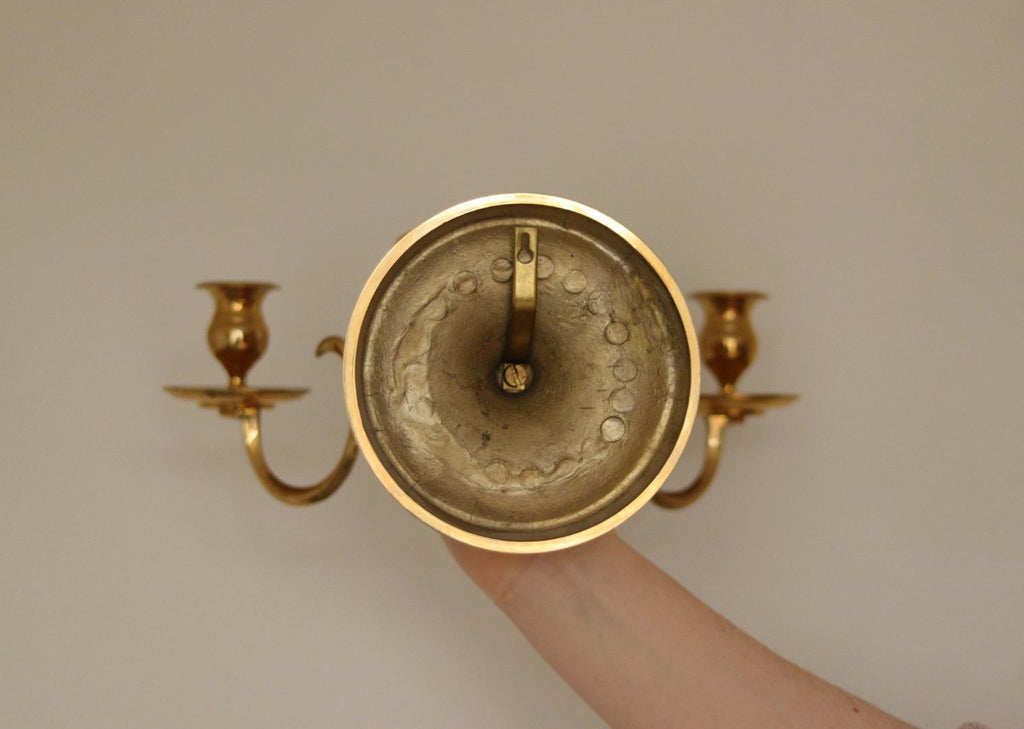 SINGLE Mid Century Swedish Brass Sconce by Skultuna