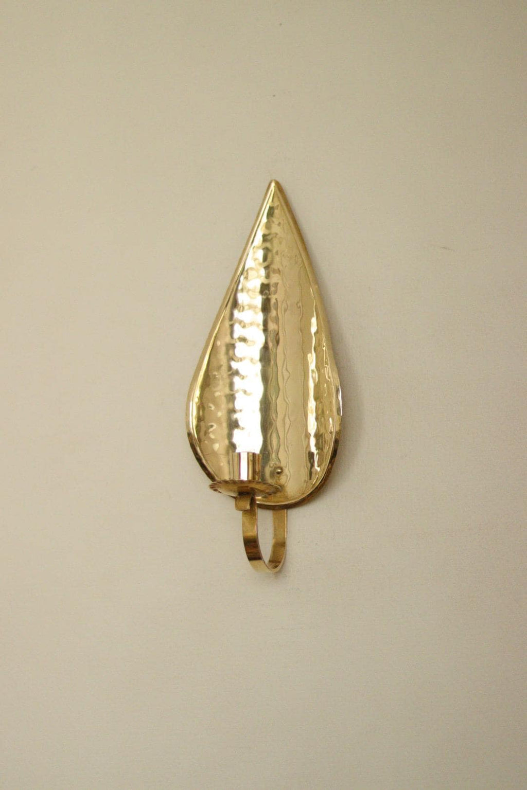 SINGLE Mid Century Swedish Brass Sconce