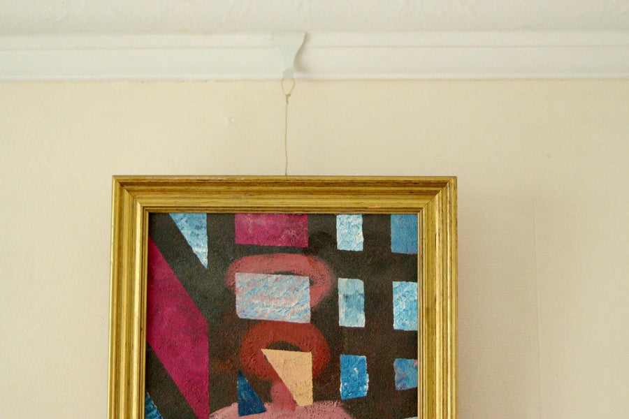 Original Swedish Oil on Panel " Abstract "