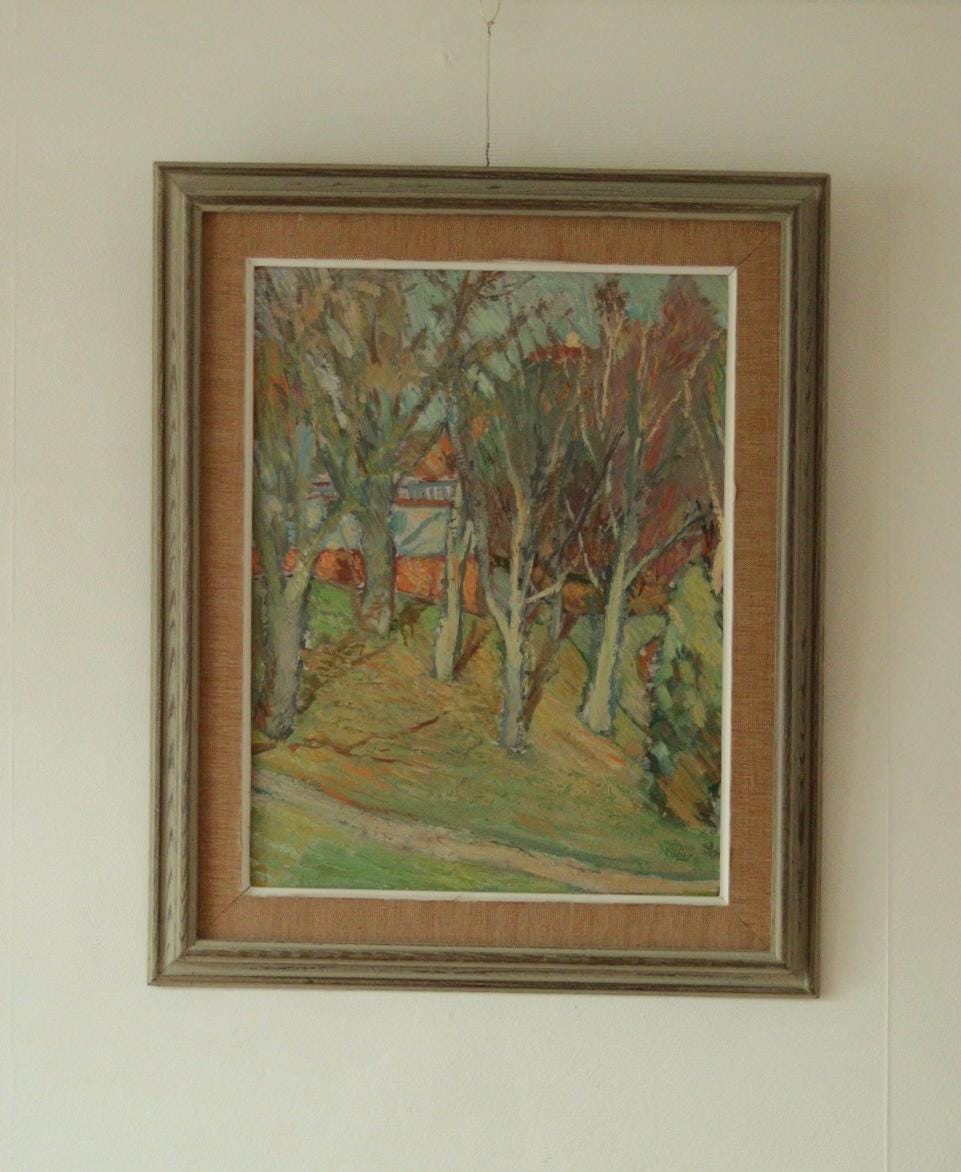 Original Swedish Oil on Panel – “Autumn Landscape”