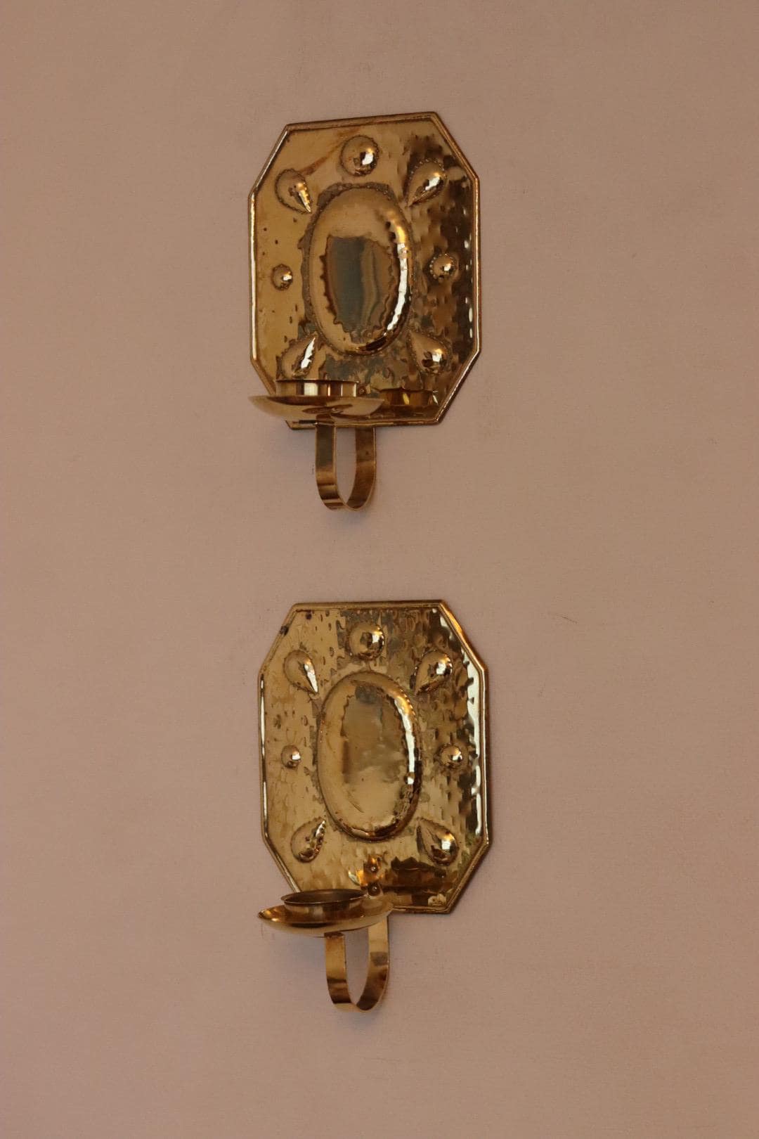 Pair of Mid-Century Brass Swedish Sconces