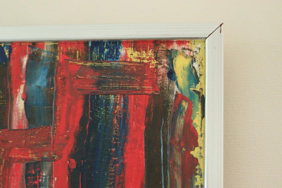 Original Vintage Abstract Oil on Canvas