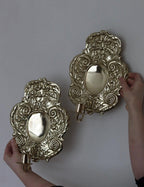 Pair Of Mid Century Swedish Brass Sconces