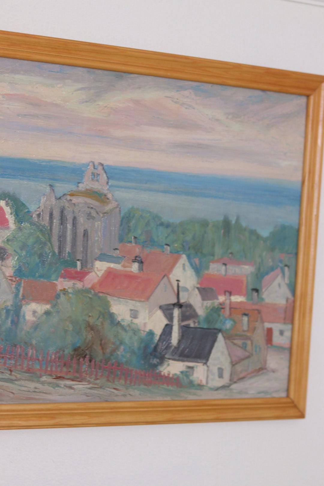 “Village Scene” by E. R. Olsson