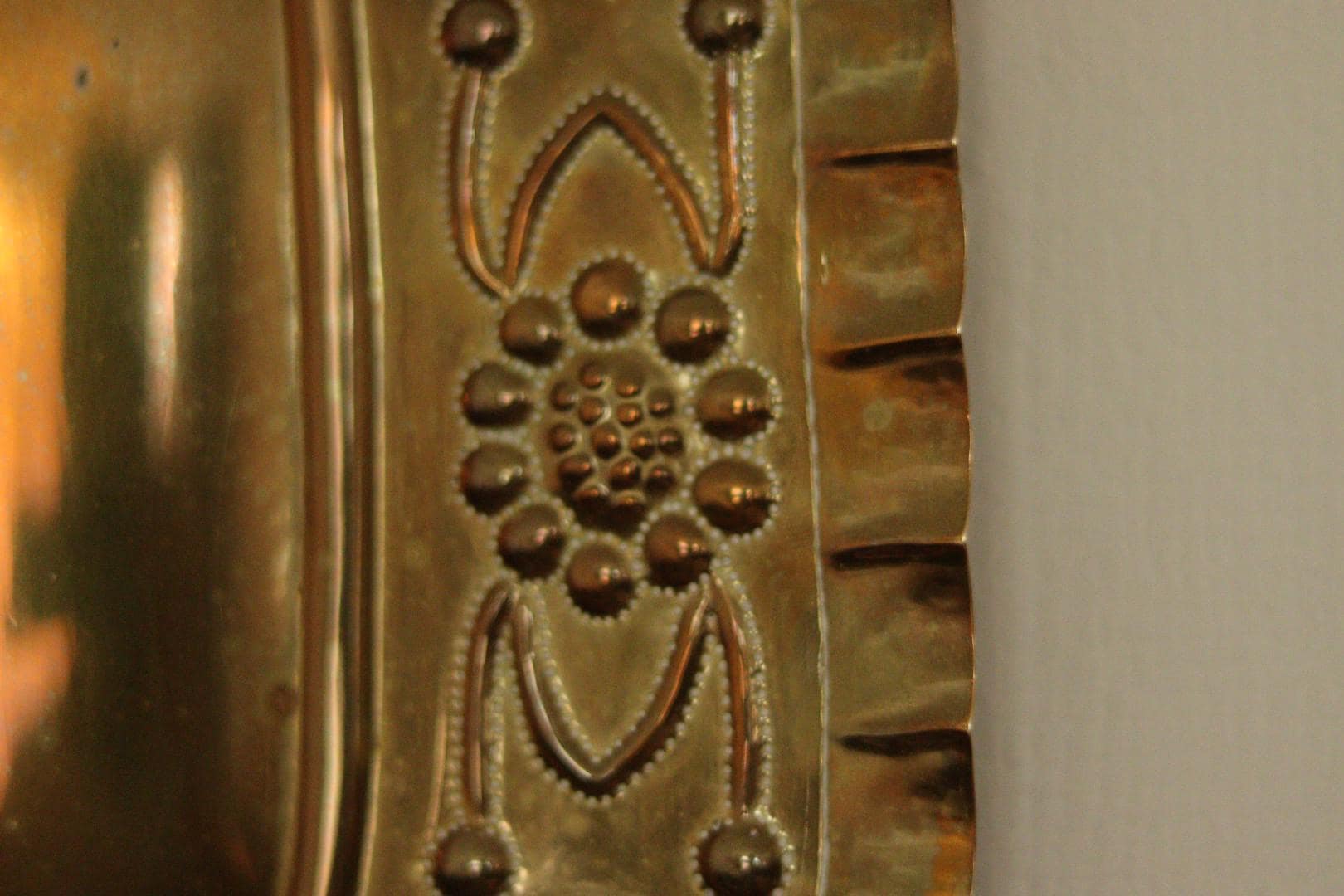 X-Large Mid-Century Swedish Brass Baroque Sconce with Double Arm Design