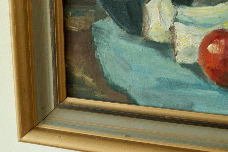 Original Mid-Century Swedish Vintage on Panel Painting – “Still Life”