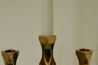 Swedish Brass Three Arm Candelabra by Lars Åkesson for Vallonmässing