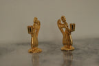 Pair of Vintage Swedish Brass Angel Candleholders by Skultuna