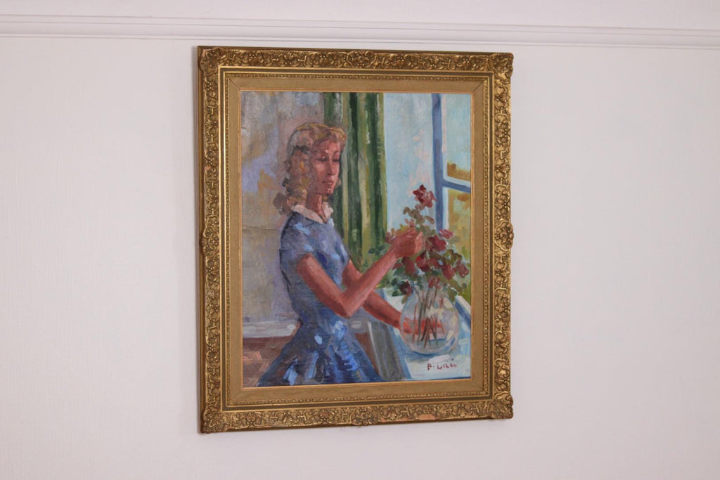 “Woman with Flowers” by Bendt Lauritzen