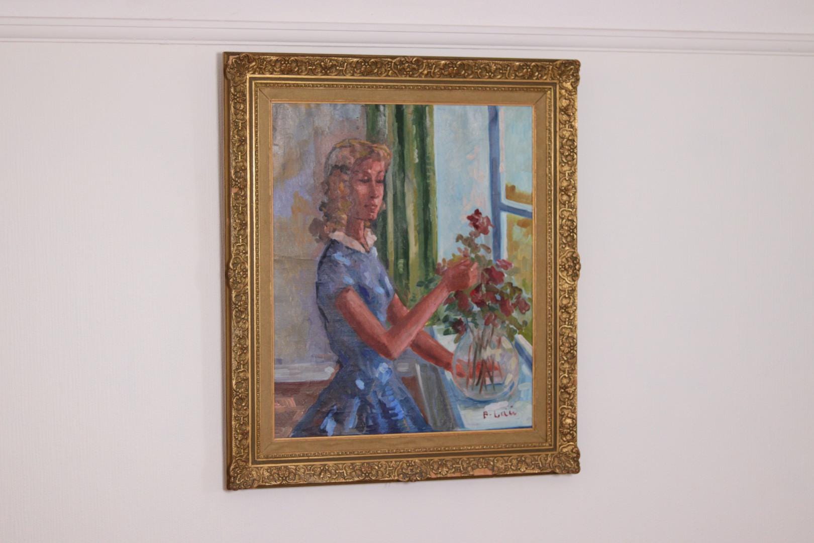 “Woman with Flowers” by Bendt Lauritzen