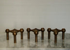 Trio of Vintage Brass Candle Holder by Stoff Nagel