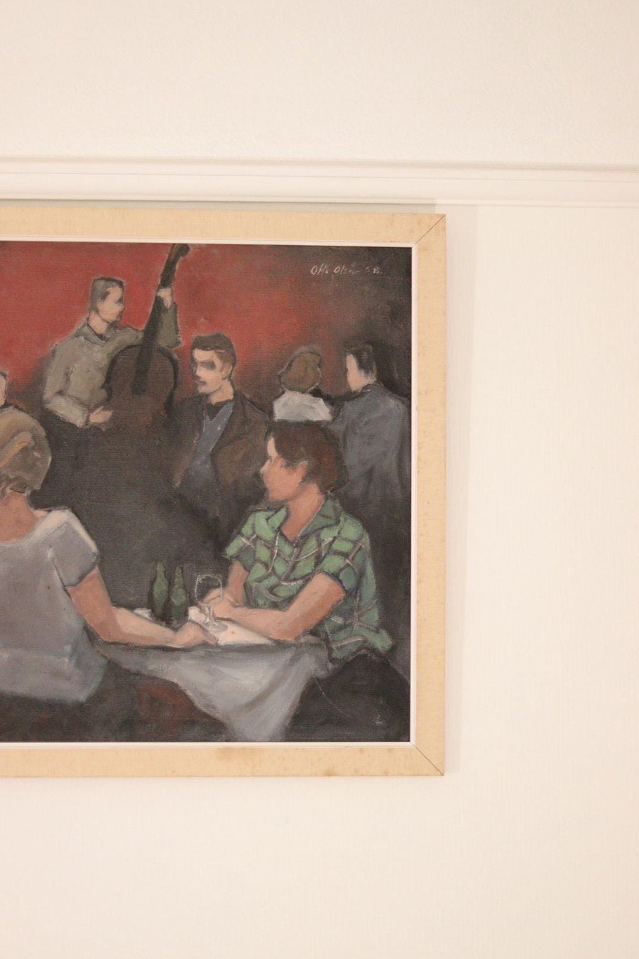 Original Mid-Century Norwegian Oil on Canvas – by Otto Olsen, 1958