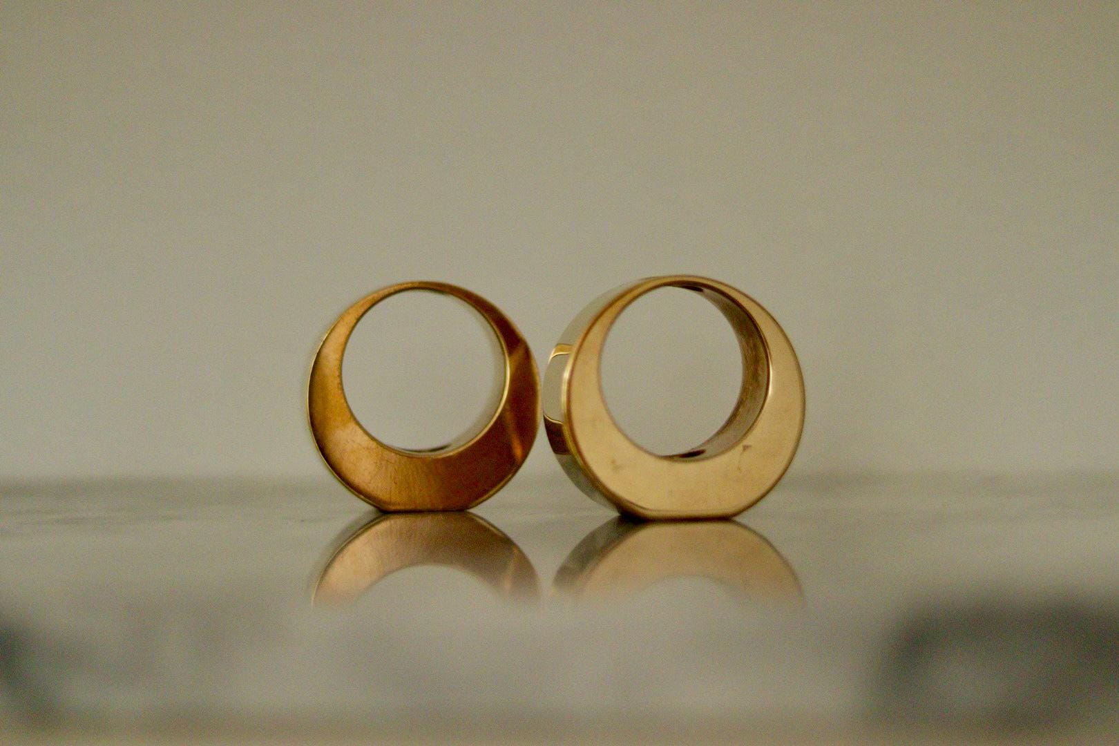 Pair of Mid-Century Swedish Brass Candle Holders by ARTHUR PE, Kolbäck