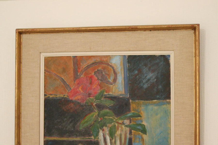 Mid-Century Swedish Oil on Masonite "Still Life"– Dated 1953