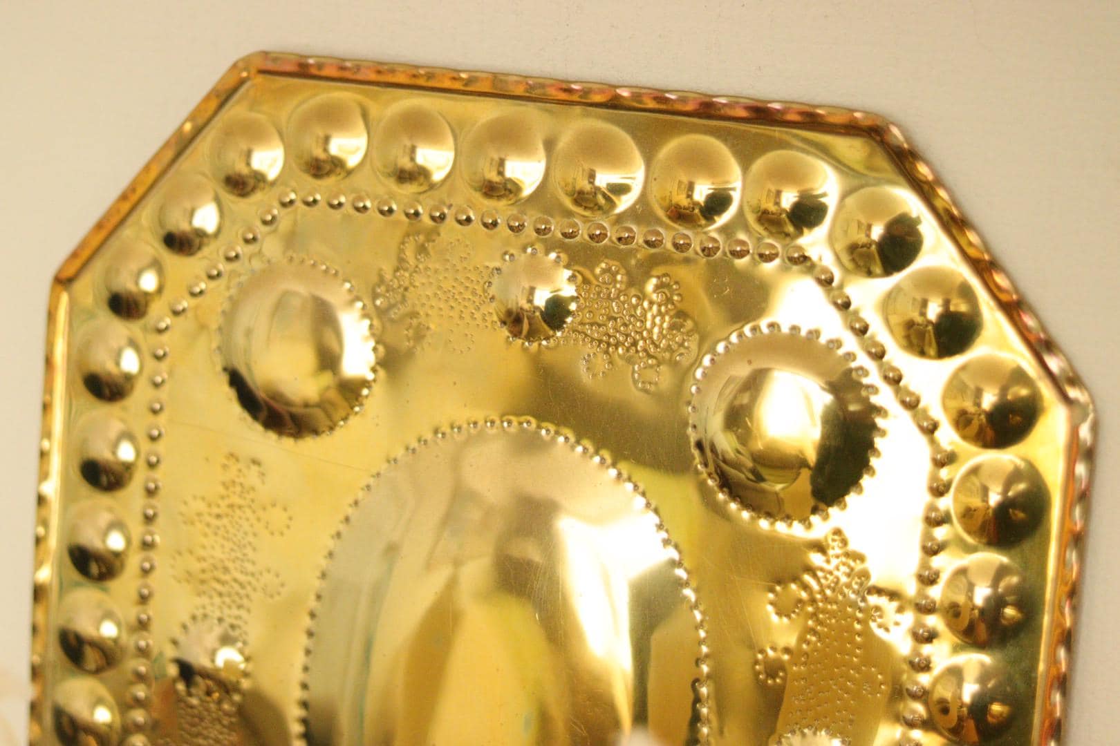 SINGLE Mid Century Swedish Brass Sconce for two candles