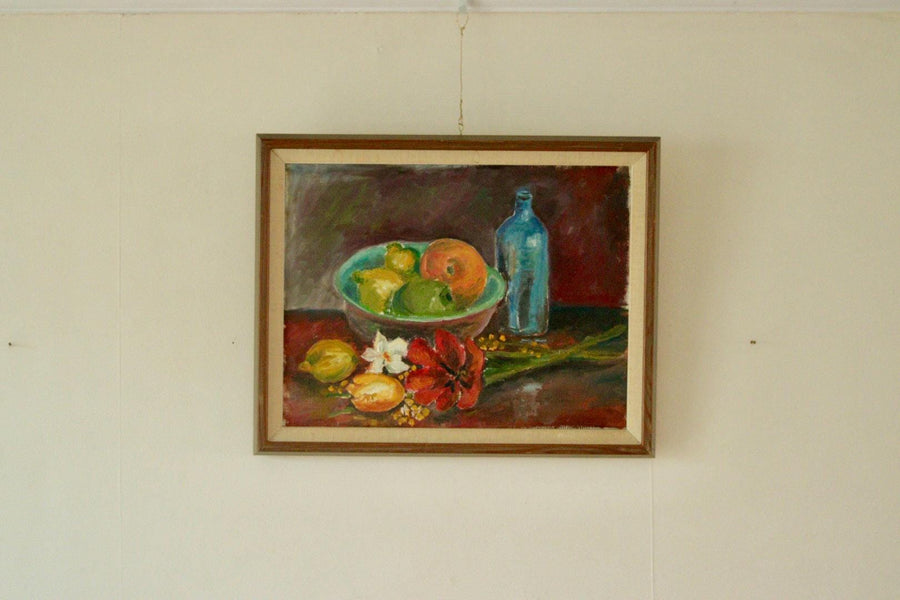 "Still Life, Bottle and Fruit" by Denoran