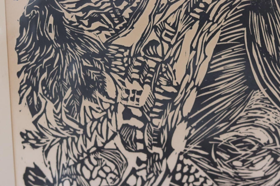 Woodcut by Kerstin Abram Nilsson