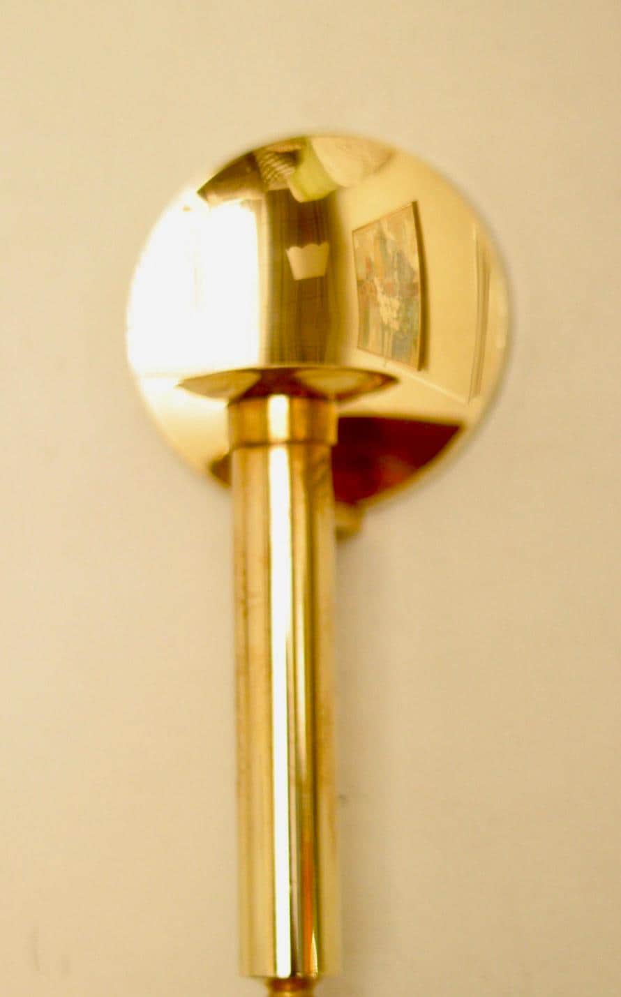 Vintage Swedish Brass Sconce by Gusum