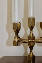Five-Arm Swedish Brass Candelabra by Gusum Circa 1990