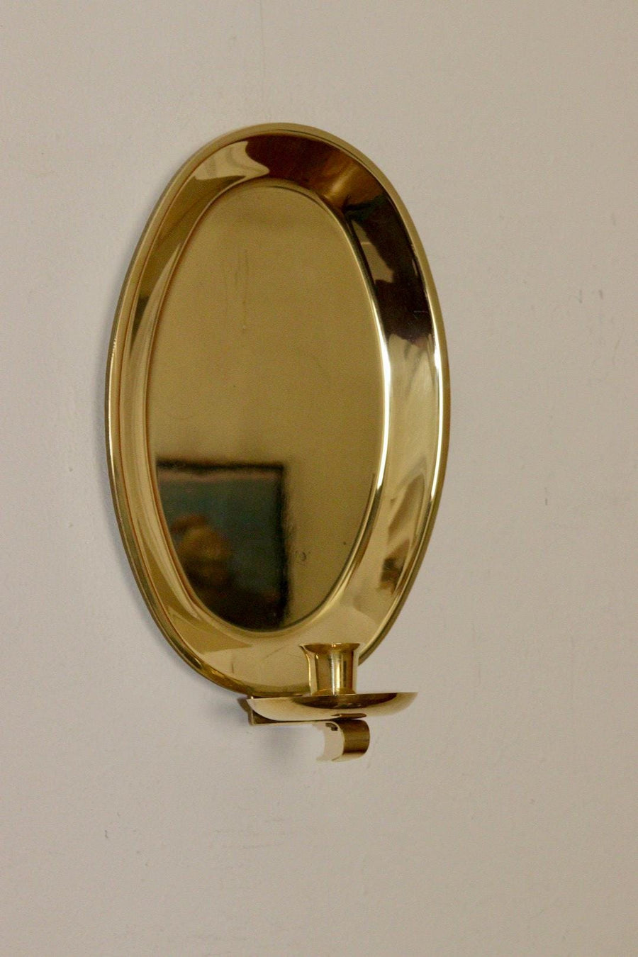 Pair Of Mid Century Swedish Brass Sconces
