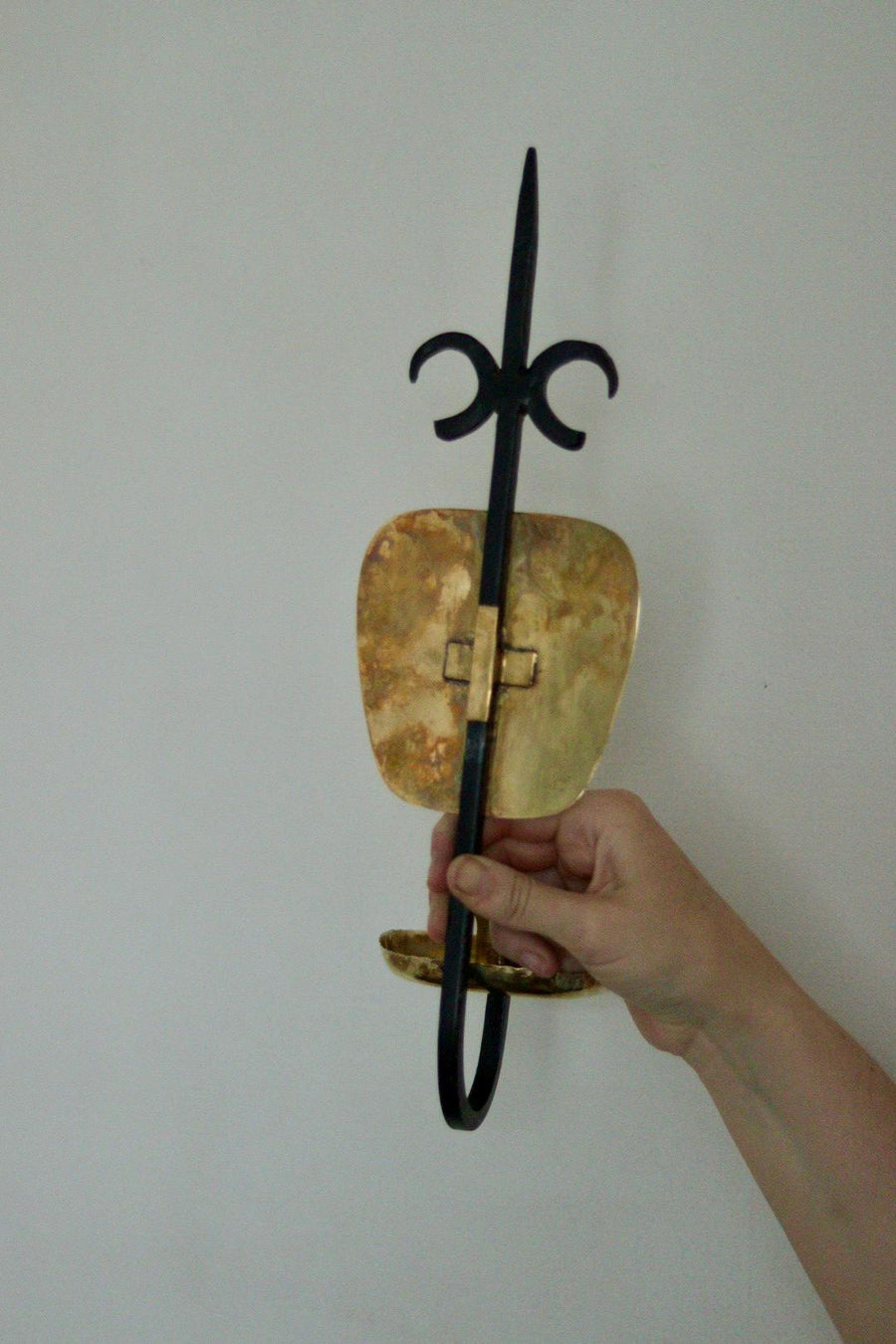 Pair of Mid Century Swedish Metal Sconces