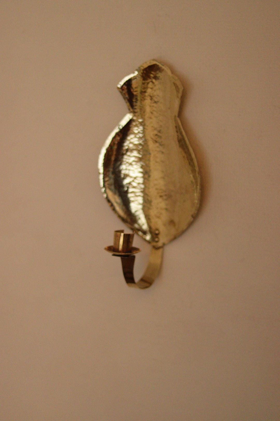 Pair of Mid Century Swedish Brass Sconces