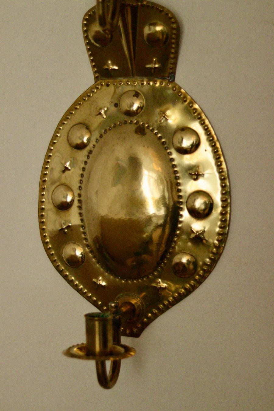 A Pair of Mid Century Swedish Brass Sconces