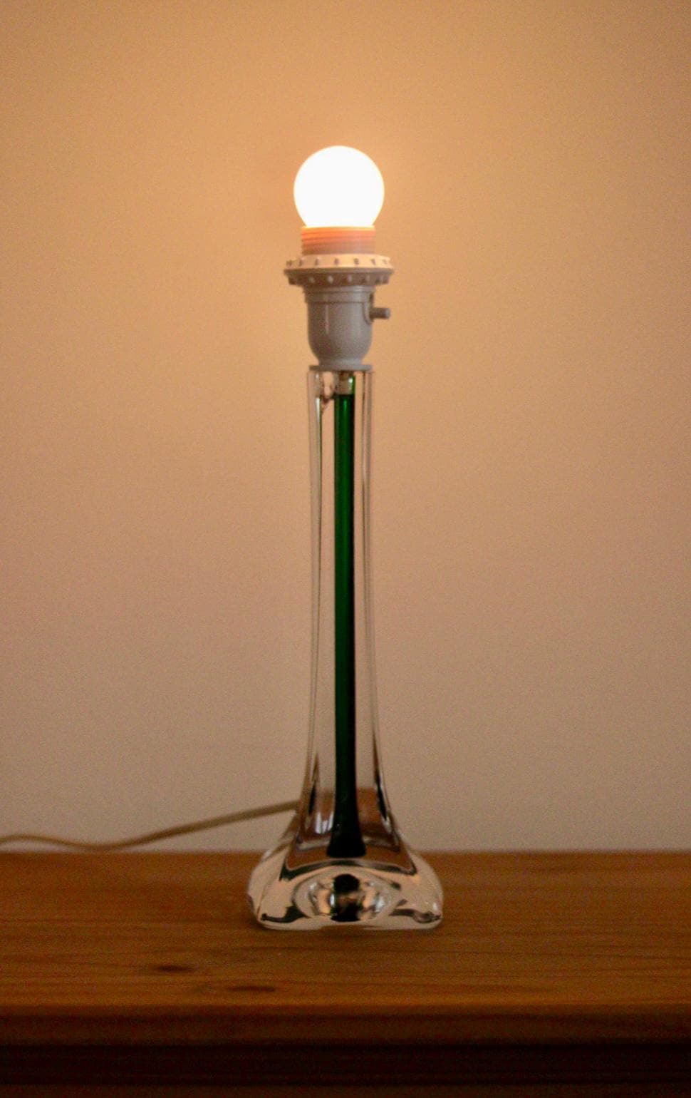 Vintage Glass table lamp by Hannelore Dreutler, Studio Åhus, Sweden, 1990's