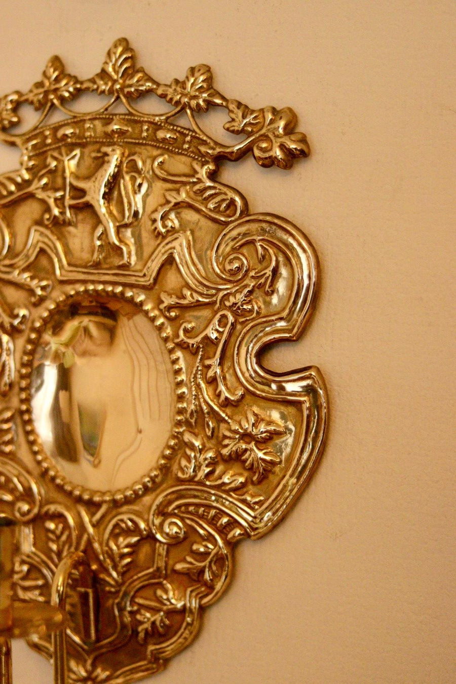 Pair Of Mid Century Swedish Brass Sconces