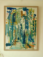 Original Swedish Abstract Oil Painting – Signed “akke61”