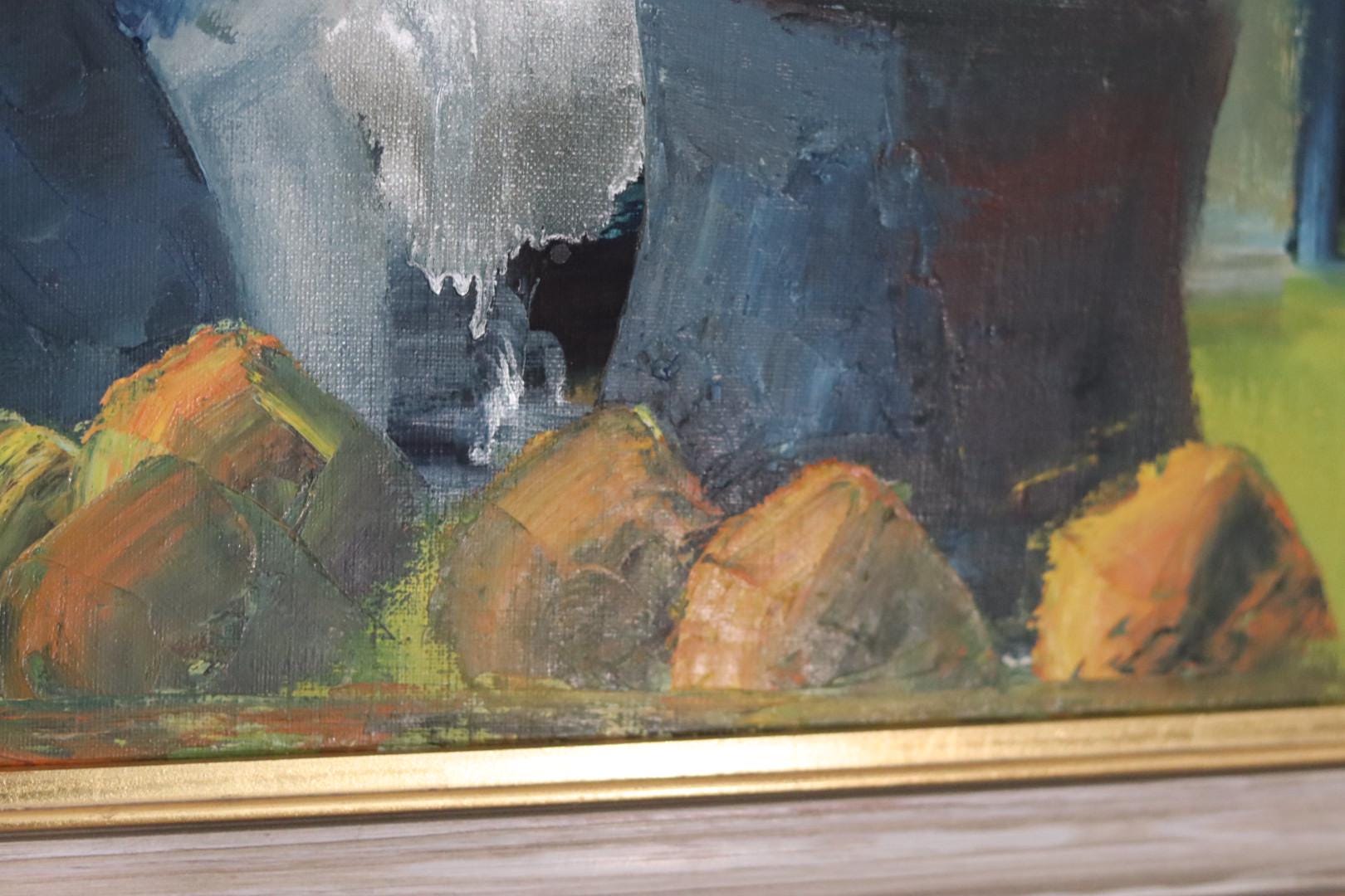 Original Swedish Oil on Canvas – “Vibrant Still Life”