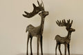 Pair of Swedish Pewter/Metal Reindeer Sculpture