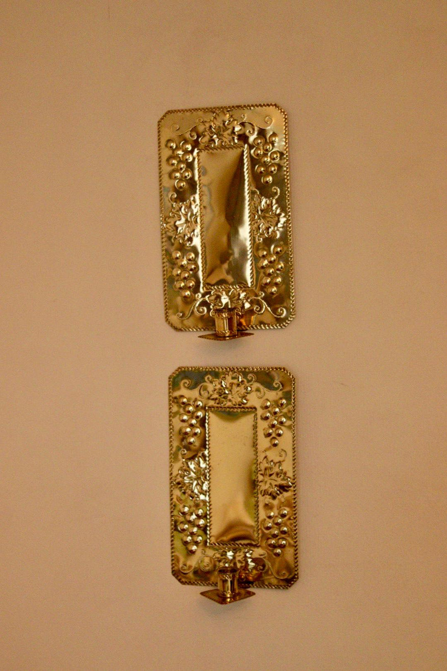 A Pair of Mid Century Swedish Brass Sconces
