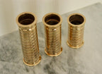Trio of Mid-Century Swedish Brass Candle Holders