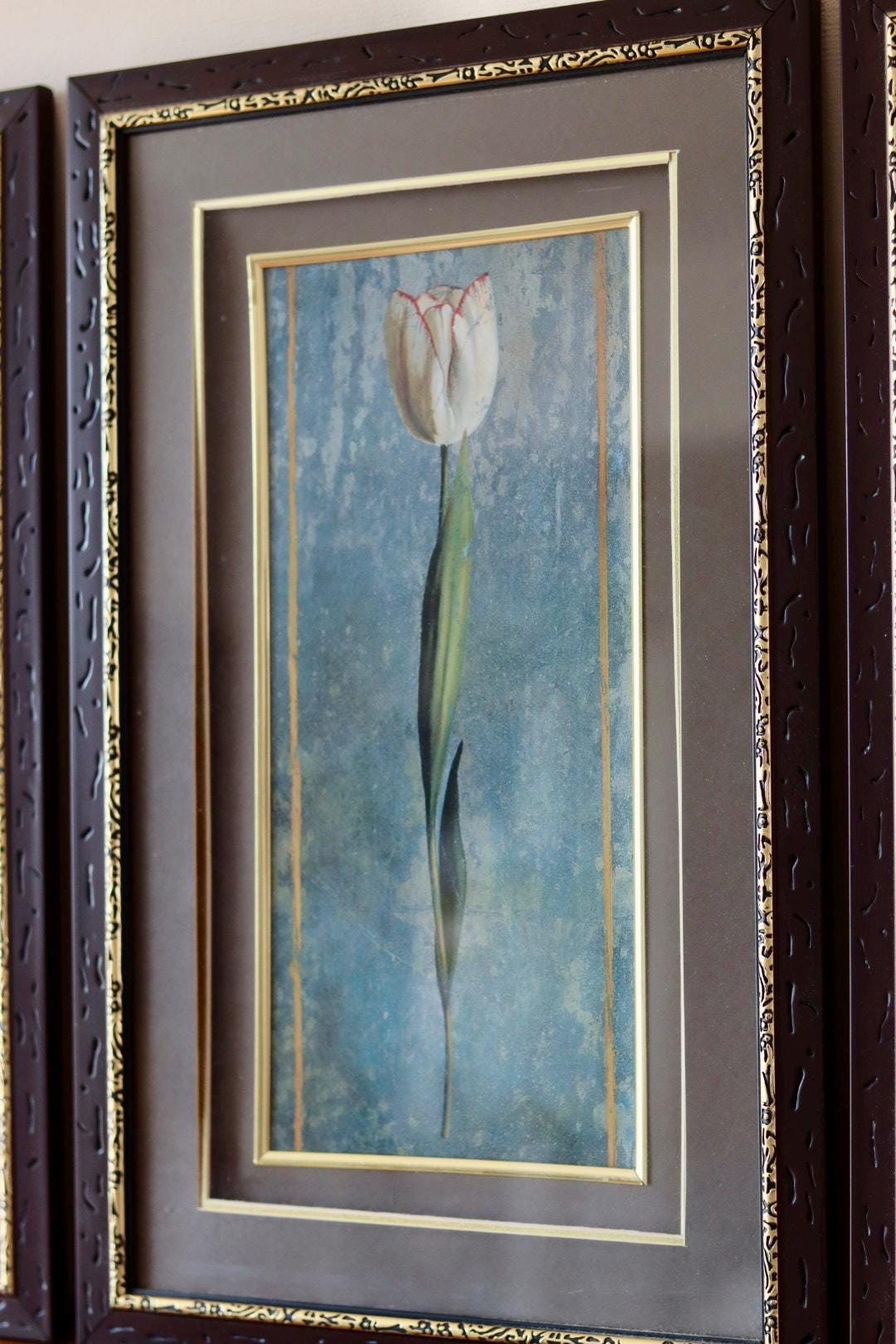 Mid-Century Original Swedish  "Trio of Flower Prints"