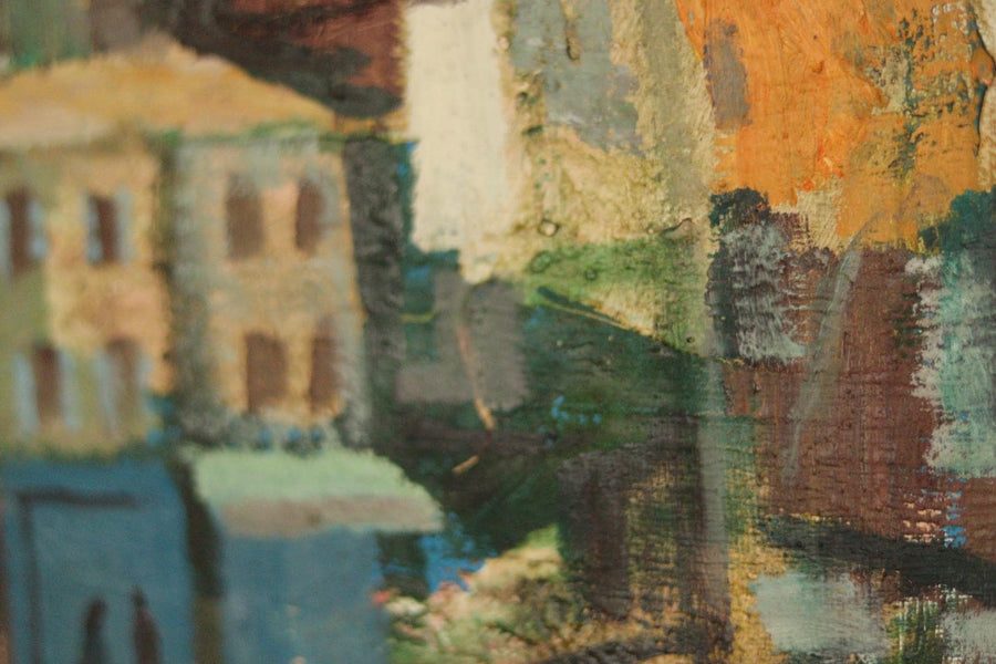 Original Mid-Century Swedish Oil on Canvas by Bertil Wahlberg