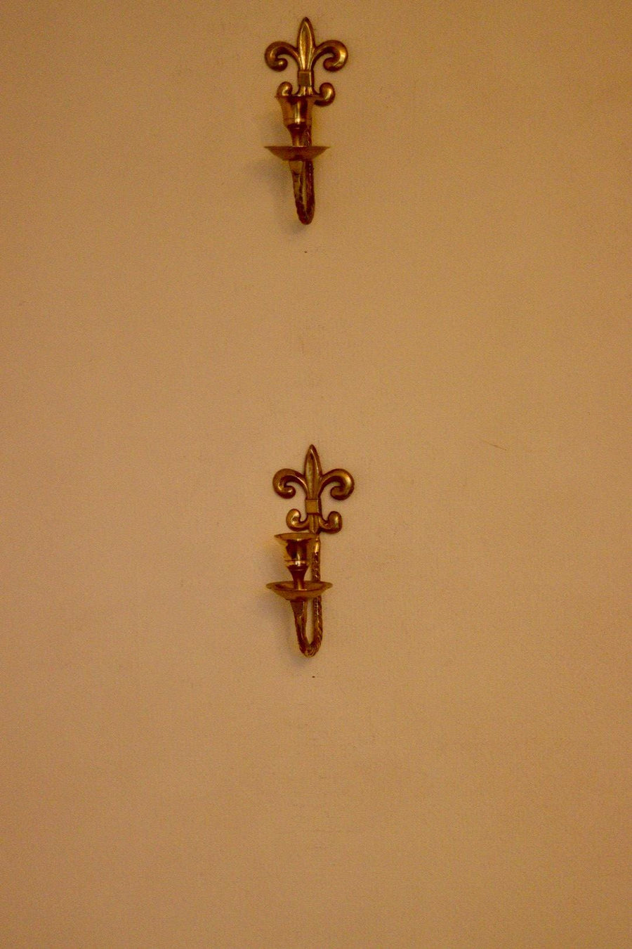 A Pair of Vintage Brass Sconces