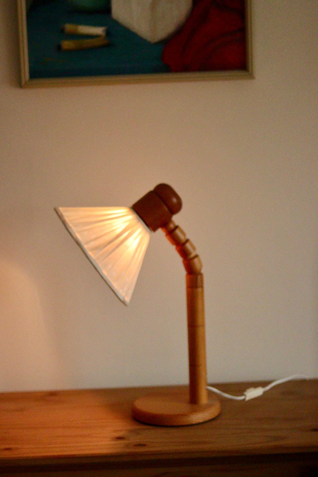 Vintage Pine Table Lamp by Solbackens Svarveri, Sweden, 1970s