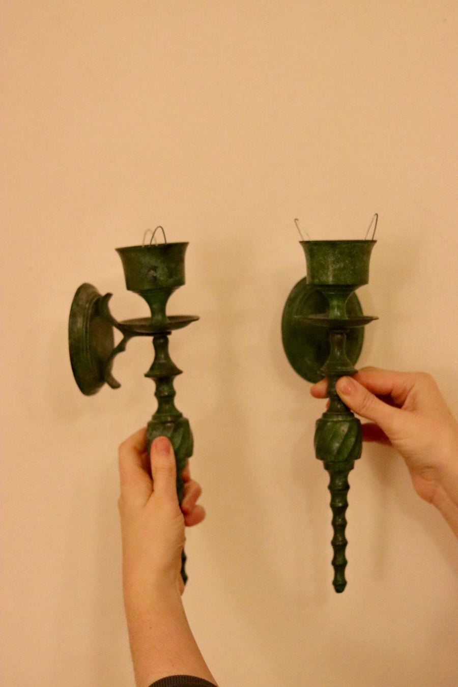 Post Modern Verdigris Sconces