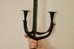 Vintage Wrought Iron Sconce with Black Coating