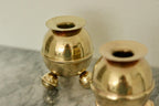 Pair of Mid-Century Swedish Brass Candle Holders